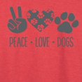 thumbnail image 2 of Instant Message - Dog Mom - Peace Love Dogs - Women's Lightweight French Terry Pullover, 2 of 6