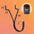 thumbnail image 5 of Peg Board Hooks,Black J-Hook for Hanging Jewelry, Keys, Retail Items, 5 of 5