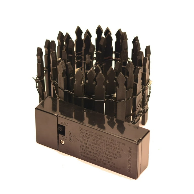 Light Up Mini Black Fence Halloween Fairy Garden LED Landscape Miniature Decor Light Up Mini Black Fence Halloween Fairy Garden LED Landscape Miniature Decor