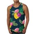 thumbnail image 2 of DDAPJ pyju Big and Tall Tank Tops for Men Summer Hawaiian Beach Vacation Tank Top Tropical Print Sleeveless Crewneck T-shirt Casual Workout Muscle Shirts Green XXXXL, 2 of 5