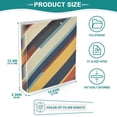thumbnail image 3 of FORMRS 3 Ring Binder 1.5 inch with Pockets Clip Board 200 Sheets Capacity, Retro Colorful Stripes, 3 of 8