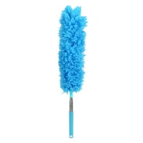 BIMZUC Sky Blue Flexible Duster - Stainless Steel Telescopic Dust Cleaner for Household