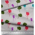 thumbnail image 3 of Soimoi Silk Fabric Artistic Floral Printed Craft Fabric by the Yard 42 Inch Wide, 3 of 3
