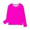 thumbnail image 4 of LIaqionyy Unisex Girls Boys Long Sleeve Tops Kids Crewneck Solid Color Classic Spring Fall Outfits 3-14 Years, 4 of 7