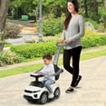 thumbnail image 3 of Infans 3 in 1 Ride on Push Car Toddler Stroller Sliding Car w/Music White, 3 of 7