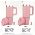 thumbnail image 5 of BJPKPK 30oz Stainless Steel Insulated Tumbler With Handle And Lid Straw Travel Coffee Mug Thermal Cup,Light Pink, 5 of 7