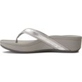 thumbnail image 3 of Women's Vionic High Tide Toe Post Sandal Silver Leather/Textile 6 M, 3 of 6