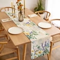 thumbnail image 3 of Spring Daisy Table Runner - 90 Inch Long Elegant Pastoral Flowers Watercolor Cotton and Linen Blended Dress Scarves Farmhouse Table Runner for Kitchen Dining, Coffee Table, 13" x 90", 3 of 8