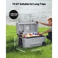 thumbnail image 2 of 74 QT Wheeled Cooler, Portable Ice Cooler with Long Ice Retention, Heavy Duty Handles & Cup Holder, Insulated Rigid Cooler for Camping, Picnics & Travel, 2 of 8
