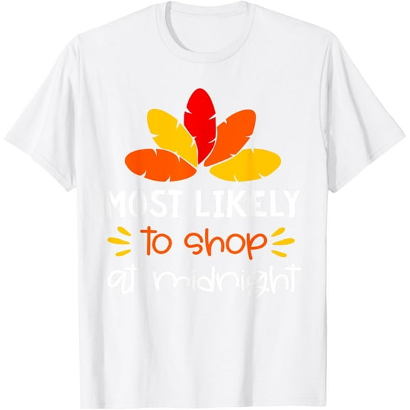 Most Likely to Shirt Matching Family Thanksgiving Pajamas T-ShirtMen's and women's pure cotton short-sleeved shirts