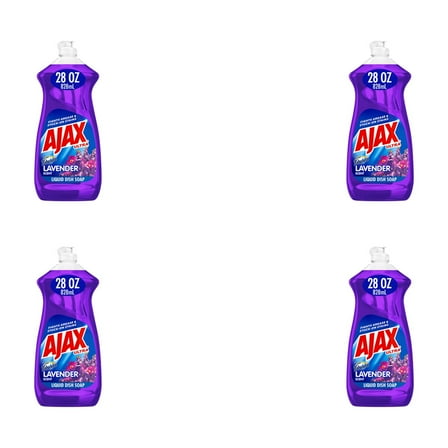 Ajax Ultra with Fabuloso Lavender Scent Liquid Dish Soap ( 28 fl oz  x  4 ) – 4 Pack bottles