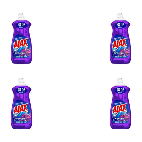Ajax Ultra with Fabuloso Lavender Scent Liquid Dish Soap ( 28 fl oz x 4 ) – 4 Pack bottles