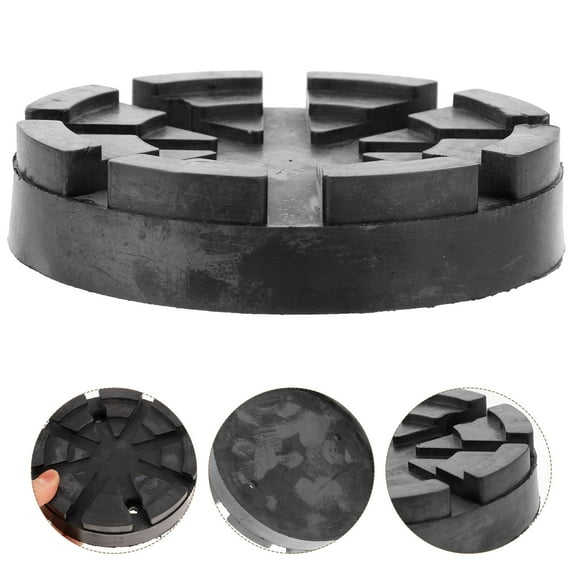 GOOHOCHY 4pcs Round Shaped Lifter Pads Car Jacking Pad Jack Stand Pads Lifting Machine Rubber Supports