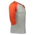thumbnail image 4 of Aquaguard 100% Cotton Men's Vintage Baseball T-Shirt crew neck tee (3 Pack) - Large - VN Heather/VN Orange, 4 of 7