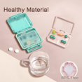 thumbnail image 5 of 2 Pack Travel Pill Box, Portable Removable Double-Layer Pill Box, Moisture-Proof Small Pill Box (Pink), 5 of 5