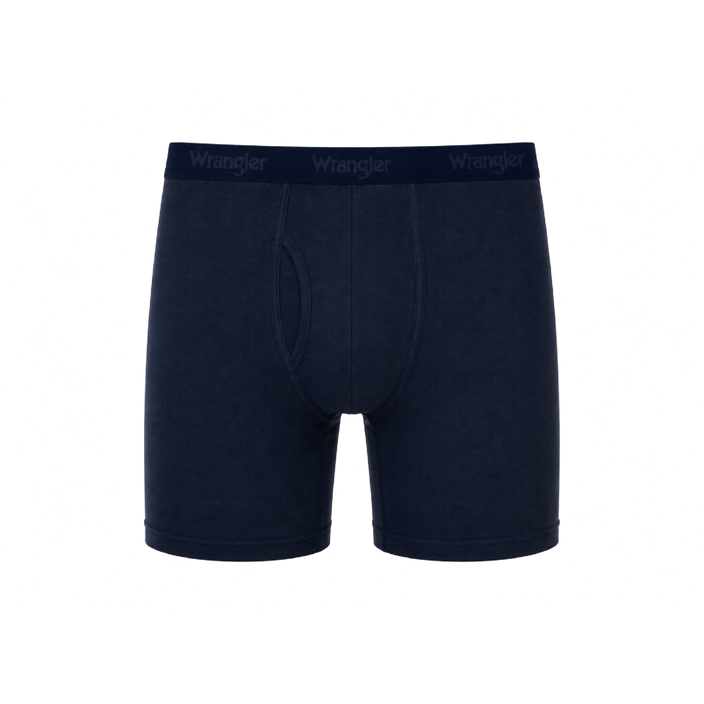 Wrangler Men's Active Cotton Stretch Mesh 6" Boxer Briefs, 6-Pack