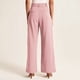 thumbnail image 3 of Pantalones de vestir de mujer de cintura alta y pierna ancha - Abotonados con bolsillos, corte informal entallado para el trabajo o la playa, 3 of 6