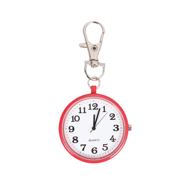 Miangastore Vintage Pocket Watch Red Alloy Glass 1Set 1.6x3.1x0.2in