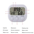 thumbnail image 4 of Medidor De Humedad De Temperatura Digital Termómetro Higrómetro Electrónico Para Interiores En El Hogar Alta Precisión Con Función De Sincronización De Reloj Despertador Para Oficina Sala De Estar Noticed TO004399-00, 4 of 7