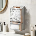 thumbnail image 3 of Extra Large Wall Mounted Bag Holder, No Drill Plastic Storage Rack, Hanging Organizer for Home, Over The Door Trash Bag Dispenser, Laundry Room Essential​, Gray, 3 of 5