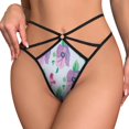 thumbnail image 2 of Flower Pattern Open Type Women's Panties Crotch Opening G-strings Thongs Lingeries Underwear, 2 of 7