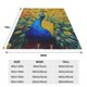 thumbnail image 3 of Fotbe Peacocks Manta de Franela Acolchonada con Estampado, Súper Suave y Esponjosa, Extra Grande para Sofá, Cama, Uso Todo el Año-80"x60", 3 of 7