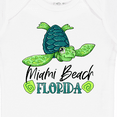 thumbnail image 4 of Inktastic Miami Beach, Florida Happy Sea Turtle Boys or Girls Baby Bodysuit, 4 of 5