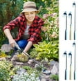 thumbnail image 2 of Dopebox Weeding Artifact Uprooting Weeding Tool, 2PC Premium Manganese Steel Forged Weed Puller, 4 Teethes Dual Purpose Manual Weeders Tool, Stainless Steel Hand Weeder Tool for Lawn and Garden (D), 2 of 7