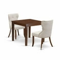 thumbnail image 2 of East West Furniture East-West Furniture OXSI3-MAH-35 - A dining room table set of 2 excellent kitchen dining chairs with Linen Fabric Doeskin color and a beautiful wood kitchen table in Mahogany..., 2 of 5