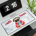 thumbnail image 3 of Hello Welcome Winter Pug Holding Snow Globe Snowman Desk Mat Full Keyboard Mouse Pad Dog Lover Gifts Large Mousepad - 13015, 3 of 5