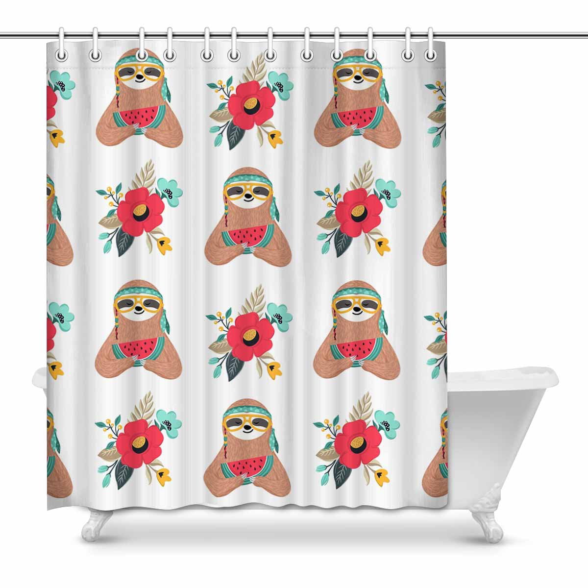 Looney Tunes Character Custom Print Shower Curtain Size 48x72 60x72 66x72 Inch 