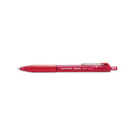 InkJoy 300 RT Retractable Ballpoint Pen Medium 1mm, Red Ink/Barrel, Dozen