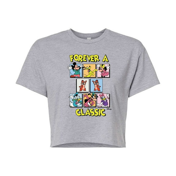 Disney - Forever A Classic - Juniors Cropped Cotton Blend T-Shirt