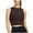 Coffee, variant on Bxsruta Sports Bras for Women Racerback High Neck Longline Padded Workout Crop Tank Tops with Built in Bra Coffee L