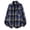Dark Blue, variant on Kaemgyyd Men's Jackets Long Sleeve Casual Plaid Shacket Button down Collar Overshirt with Pockets(Light Blue,X-Large)