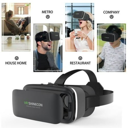 VR Shinecon Reality Headset Glasses Compatible with iOS, Android Smartphone