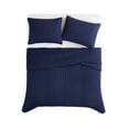 thumbnail image 6 of Brooklyn Loom 100% Flax Linen Navy 3-Piece Full/Queen Quilt Set, Solid Casual themed, Adult Bedding, OEKO-TEX Certified, 6 of 9