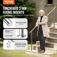 thumbnail image 6 of VEVOR Handrails for Outdoor Steps, 70.9 in/ 180cm Length Stair Hand Rail Kit, Transitional Stainless Steel Railings with Installation Kit, Double-column Staircase Handrails for Seniors,Porch & Deck, 6 of 9