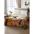 thumbnail image 2 of Twin Flat Sheet 66"x96", Vintage Hummingbirds Soft Lightweight Bedding Flat Sheets Only, Spring Farmhouse Country Flowers Brushed Microfiber Top Bed Sheet, Breathable StainResistant Bedsheets, 2 of 9