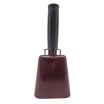 8 Inch COWBELL With Handle Maroon with Black Handle