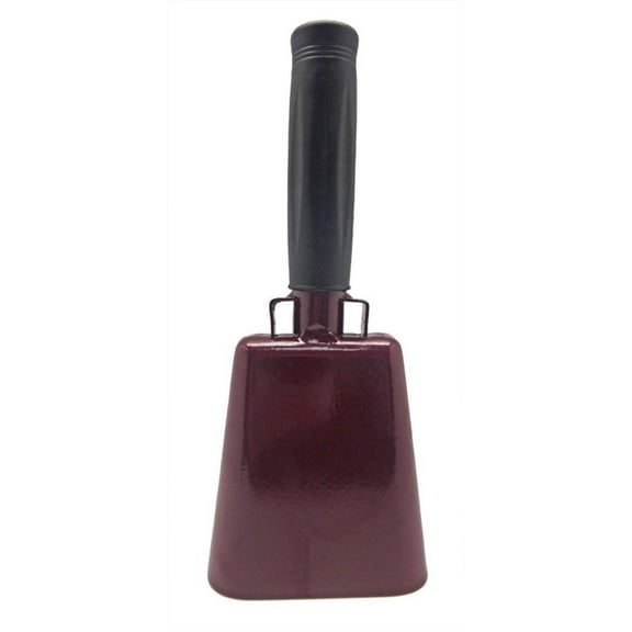8 Inch COWBELL With Handle Maroon with Black Handle