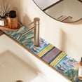 thumbnail image 2 of Yayeee Faucet Mat for Kitchen Sink 30" Diatomite Long Splash Guard Pad, Ocean Boat, 2 of 7