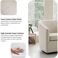 thumbnail image 5 of Locus Bono Swivel Accent Chair, Round Barrel Arm Chair for Office, Color Beige, 5 of 5