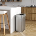 thumbnail image 2 of iTouchless 16 Gallon Dual-Deodorizer Open Top Trash Can Rectangular Shape Commercial Grade Stainless Steel 61 Liter Recycle Bin Silver, 2 of 5