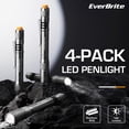 thumbnail image 6 of EverBrite 4-Pack Pen Flashlights, 100 Lumen LED Pocket Lights with Clip, Batteries Included, Compact Aluminum Flashlight for Mechanic, Camping, Emergency, Gray, 6 of 8