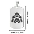 thumbnail image 2 of Stainless Steel Mechanist Fantasy Class Dog Tag Keychain Circle Ring, 2 of 2