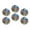 C0149, variant on Glass Refrigerator Magnet 6Pcs Magnetic Fridge Sticker,Decor for Kitchen,Whiteboard,Cabinet,Cat Portrait In Dynamic Color Forms