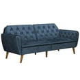 thumbnail image 5 of Novogratz Tallulah 83" Memory Foam Futon Sofa Bed, Blue Velvet, 5 of 20