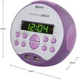 thumbnail image 3 of HANNLOMAX HX-129CR Radio Réveil. Radio FM PLL, Écran LED Vert 0,6 Pouces, Bluetooth, Ports USB pour Charge 2,4 A et 1 A/lecture MP3 (Violet), 3 of 5