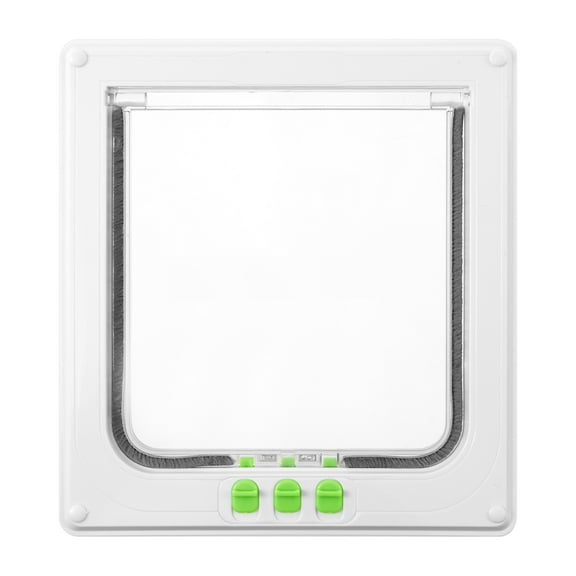 LINFANG Cat Flap Door Weatherproof Interior Cat Door with 4 Way Lock Easy to Install Pet Doorway for Cabinet Garage Laundry Room Closet